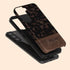 Custom Wood Name Dark Tortoiseshell Galaxy Case